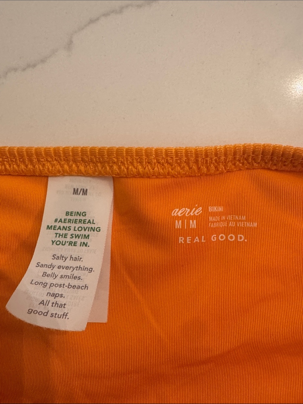 Aerie Ribbed Orange Bikini Set - Picture 3 of 4